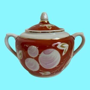 Russian Gardner's Factory in Verbilki Porcelain Sugar Bowl